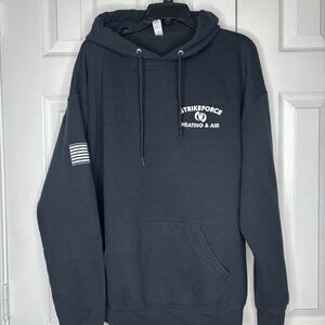 Jerzees XL Black Strikeforce Heating Air Hoodie Graphic Pullover